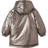 Omkeerbare Parka - Zilver - 1 Kant Metallic Effect - 1 Kant Donsjas - Gerecycled Polyester