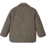 Geruite - Meisjesjas - Beige - Wol - Sherpa Voering - Gerecycled Polyester