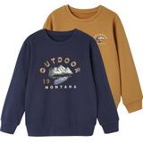 Vertbaudet Set van 2 jongenssweaters BMX-motief