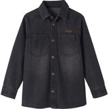 Denim - Jongenshemd - Stone - Puntkraag - Drukknoopsluiting - Lange Mouwen