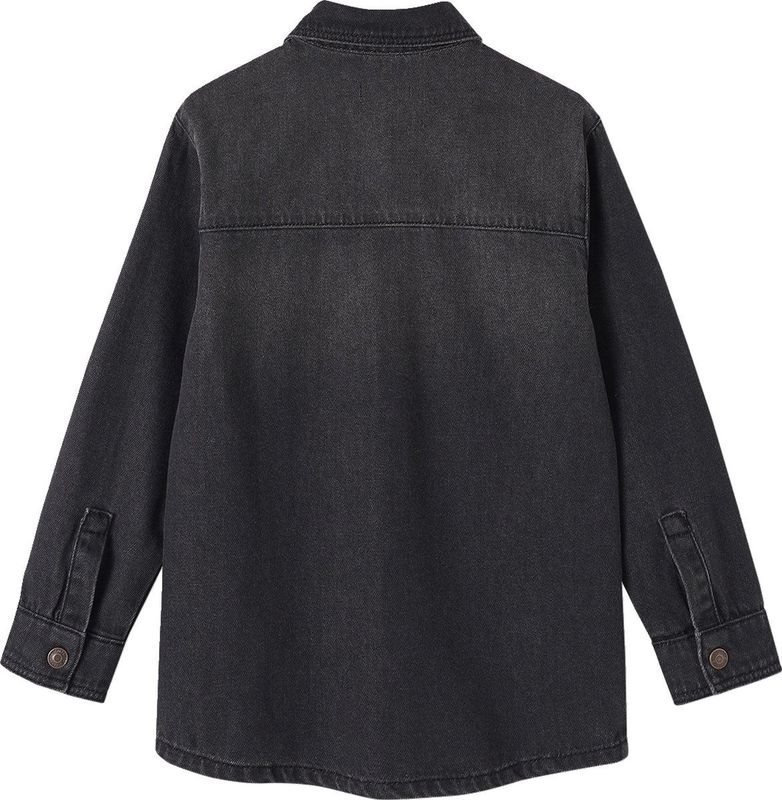 Denim - Jongenshemd - Stone - Puntkraag - Drukknoopsluiting - Lange Mouwen