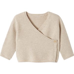 Brassière vest baby van wol en katoen gemêleerd beige