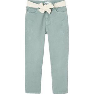 Vertbaudet "Mom fit" broek en sjaalriem van katoengaas voor meisjes
