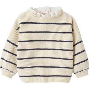 Vertbaudet Geparelde ribtrui voor baby' met kraag met Engels borduurwerk