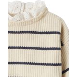 Vertbaudet Geparelde ribtrui voor baby' met kraag met Engels borduurwerk