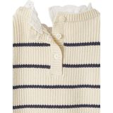 Vertbaudet Geparelde ribtrui voor baby' met kraag met Engels borduurwerk