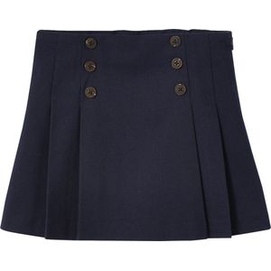 Vertbaudet - Meisjesplooirok - Plooirok - Navy - Flanel 98% Polyester, 2% Elastaan