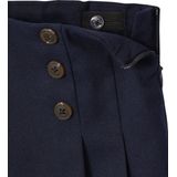 Vertbaudet - Meisjesplooirok - Plooirok - Navy - Flanel 98% Polyester, 2% Elastaan