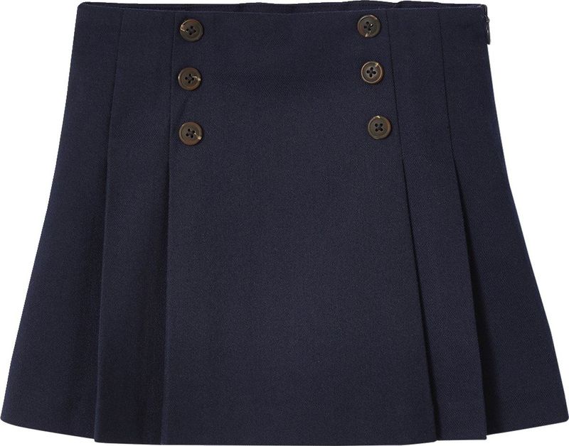 Vertbaudet - Meisjesplooirok - Plooirok - Navy - Flanel 98% Polyester, 2% Elastaan