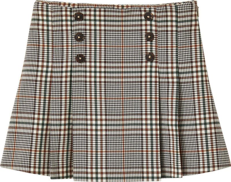 Plooirok - Geruit Flanel - Platte Taille - Voor Meisjes