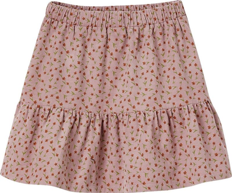 Vertbaudet - Fluwelen Rok - Bloemenprint - Ribfluweel - Meisjesrok