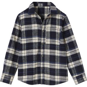 Jongensoverhemd - Geruit - Katoenflanel - Licht afgeronde Pand