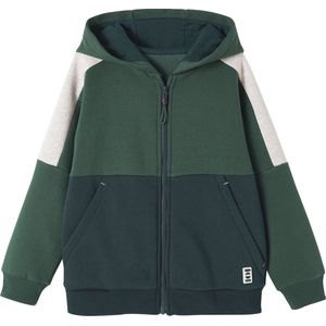 Vertbaudet Sportieve sweater met rits en capuchon, colourblock effect, jongens