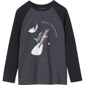 Vertbaudet - Grafisch T-shirt - Jongens - Multicolor - Raglanmouwen, Katoen