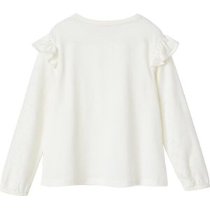 T-shirt - Ruches - Meisjes - Wit - Katoen