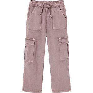 Cargobroek - Meisjes - Zachtpaars - Losse Pasvorm - 2 Voorzakken, 2 Klepzakken, 1 Achterzak