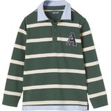 Jongenspolo - Gestreept - Katoen - Lange Mouwen - Badge