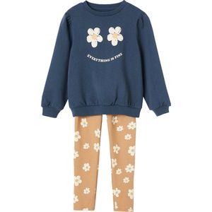 Vertbaudet Set voor meisjes bedrukte sweater + legging