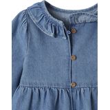 Denim - Babyjurk - Stone - 100% Katoen - Kraag met Ruches