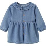 Denim - Babyjurk - Stone - 100% Katoen - Kraag met Ruches