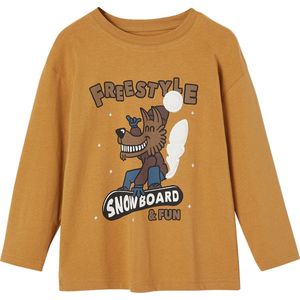 Vertbaudet Jongens-T-shirt met fantasieprint van gerecycled katoen