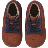 Vertbaudet - Enkellaarsjes - Chocoladebruin - Nubuckleer met Ruitmotief