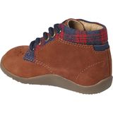 Vertbaudet - Enkellaarsjes - Chocoladebruin - Nubuckleer met Ruitmotief