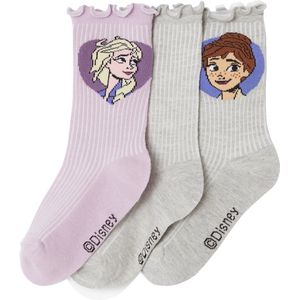 Vertbaudet - Set van 3 Paar Sokken - Disney® Frozen - Meisjessokken - Lila en Grijs