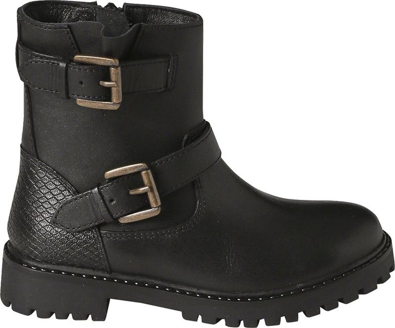 Vertbaudet Leren meisjeslaarzen met riempjes en rits