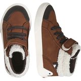 Vertbaudet - Hoge Sneakers - Leer - Blauw - Synthetisch