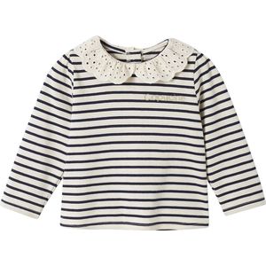 Vertbaudet Baby T-shirt met geborduurde kraag en lange mouwen
