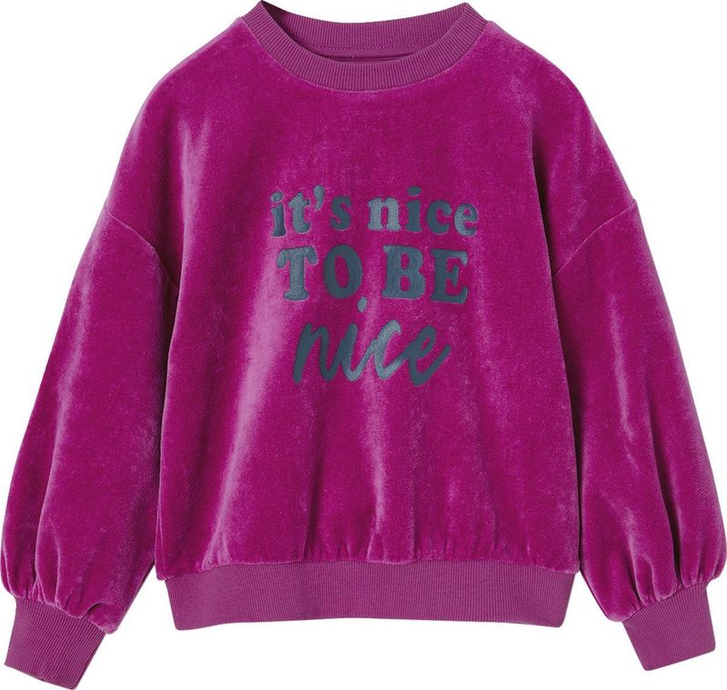 Vertbaudet Fluwelen gladde meisjessweater