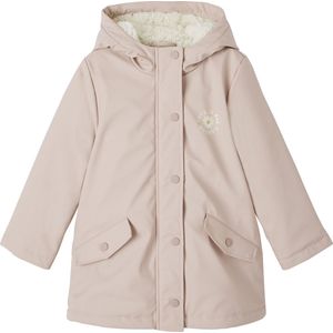 Gevoerde Regenjas - Meisjes - Waterafstotend - Bloemenprint - Polyester