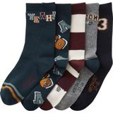 Set van 5 Paar Jongenssokken - Gebreid - Zacht en Stevig Tricot