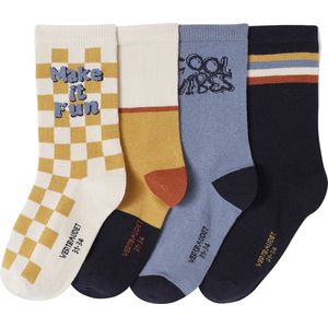 Vertbaudet - Set van 4 Paar - Huissokken - Geassorteerde Kleuren en Motieven