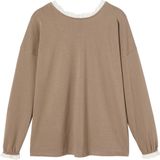 Vertbaudet - Omkeerbaar - Zwangerschapsshirt - Taupe - 63% Polyester, 33% Viscos