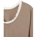 Vertbaudet - Omkeerbaar - Zwangerschapsshirt - Taupe - 63% Polyester, 33% Viscos