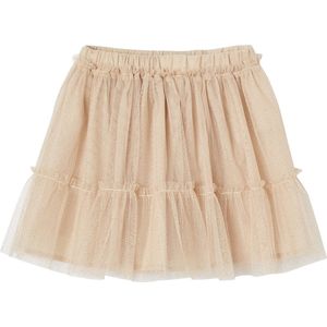 Tule rokje met glitters voor meisjes ecru