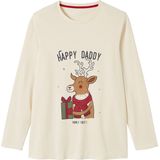 Kerstpyjama - Heren - T-shirt met Lange Mouwen - Ronde Hals - Flanellen Broek