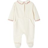 Geborduurde Kerstpyjama - Ecru - Fluwelen Pyjamapakje - Voor Baby's