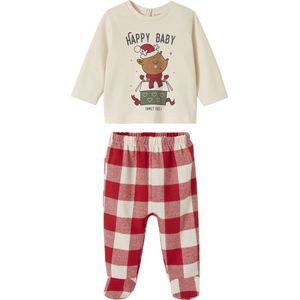 Vertbaudet - Babypyjama - Ruitjesmotief - Kerstcollectie - Knuffelzacht