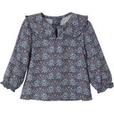Blouse - Bloemen - 100% Viscose - Claudinekraag - Lange Mouwen