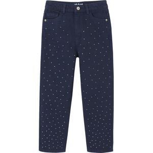 Vertbaudet - Mom-broek - Broek - 100% Katoen - Strass en Taps Toelopende Pijpen