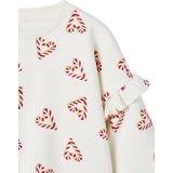 Vertbaudet - Kersttrui - Meisjes - Met Glitterhartjes en Ruches