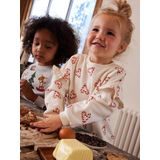 Vertbaudet - Kersttrui - Meisjes - Met Glitterhartjes en Ruches