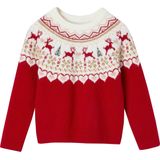 Vertbaudet Jacquard meisjestrui voor de kerst