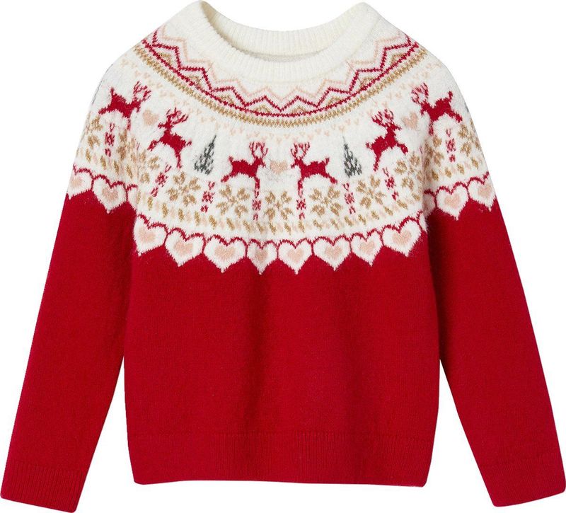 Vertbaudet Jacquard meisjestrui voor de kerst