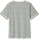 Vertbaudet - Marinière Familie - T-shirt - Groen - Katoen - Happy Summer Family Motief