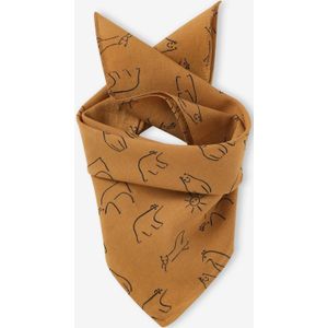 Personaliseerbare sjaal met dieren voor babyjongen brons