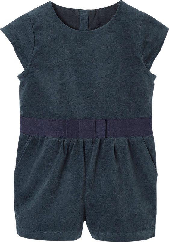 Gladde - Fluwelen Babyjumpsuit - Smaragdgroen